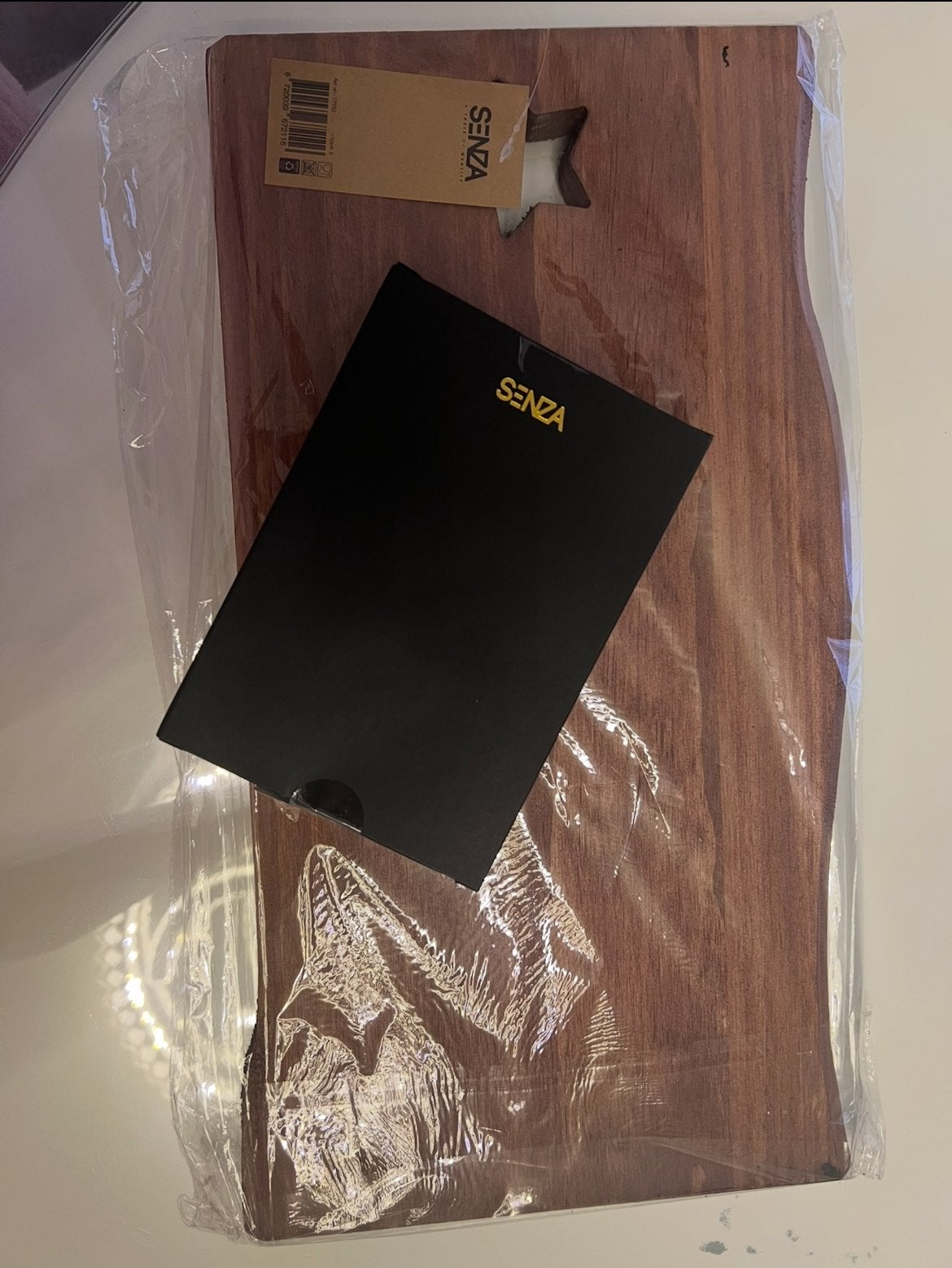 Nieuw Senza serveerplank en cocktailprikkers, Huis en Inrichting, Hout, Snij-/serveerplank, Nieuw, Ophalen of Verzenden