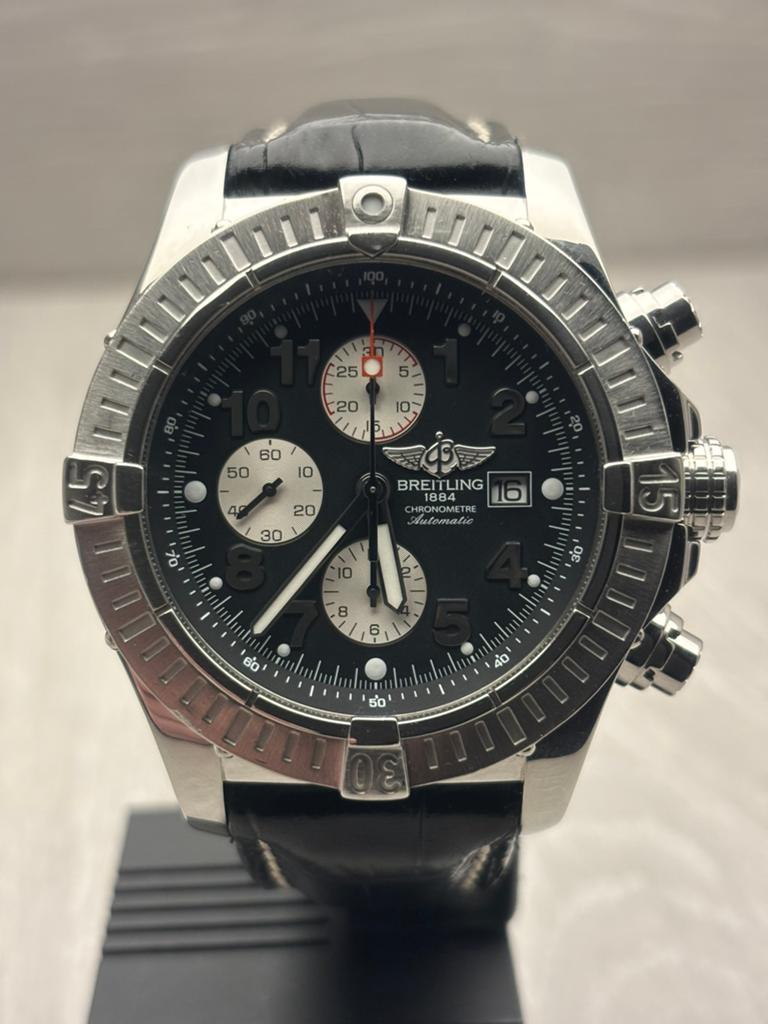 Breitling Super Avenger (full set), Ophalen of Verzenden, Zo goed als nieuw, Breitling