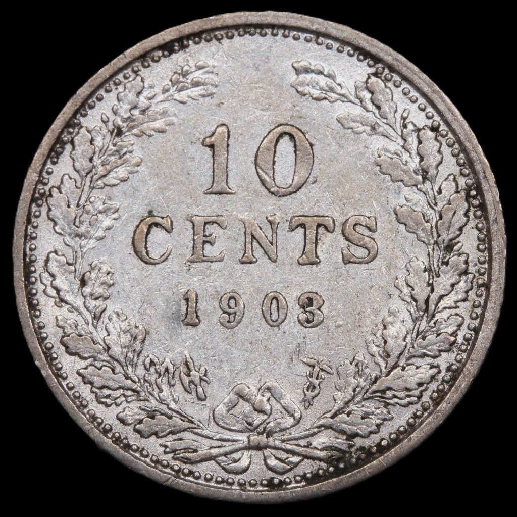 10 cent 1903. Zfr., Zilver, Ophalen of Verzenden, 10 cent, Koningin Wilhelmina