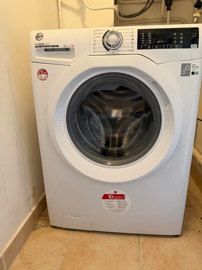 Hoover H-WASH 350 Wasmachine 7kg A-10% 1400 toeren, Ophalen of Verzenden, Zo goed als nieuw, 85 tot 90 cm, 1200 tot 1600 toeren