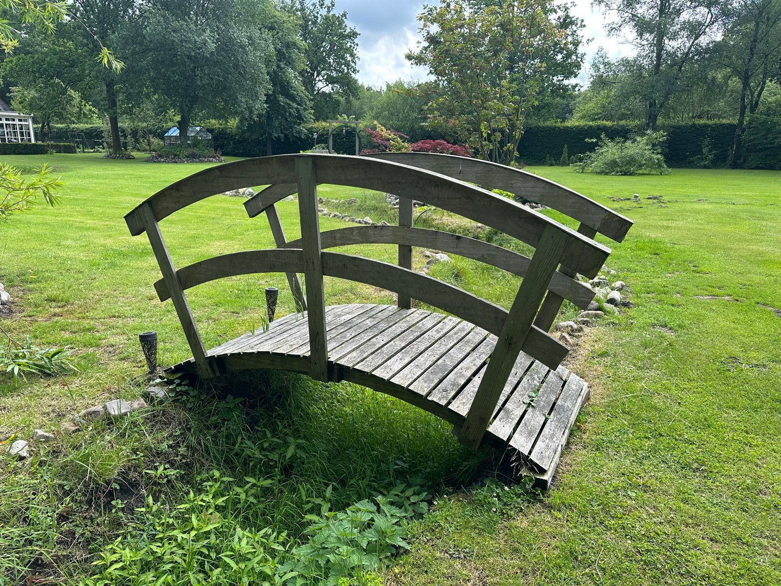 Houten brug voor tuin of vijver - Decoratieve loopbrug, Ophalen, Gebruikt