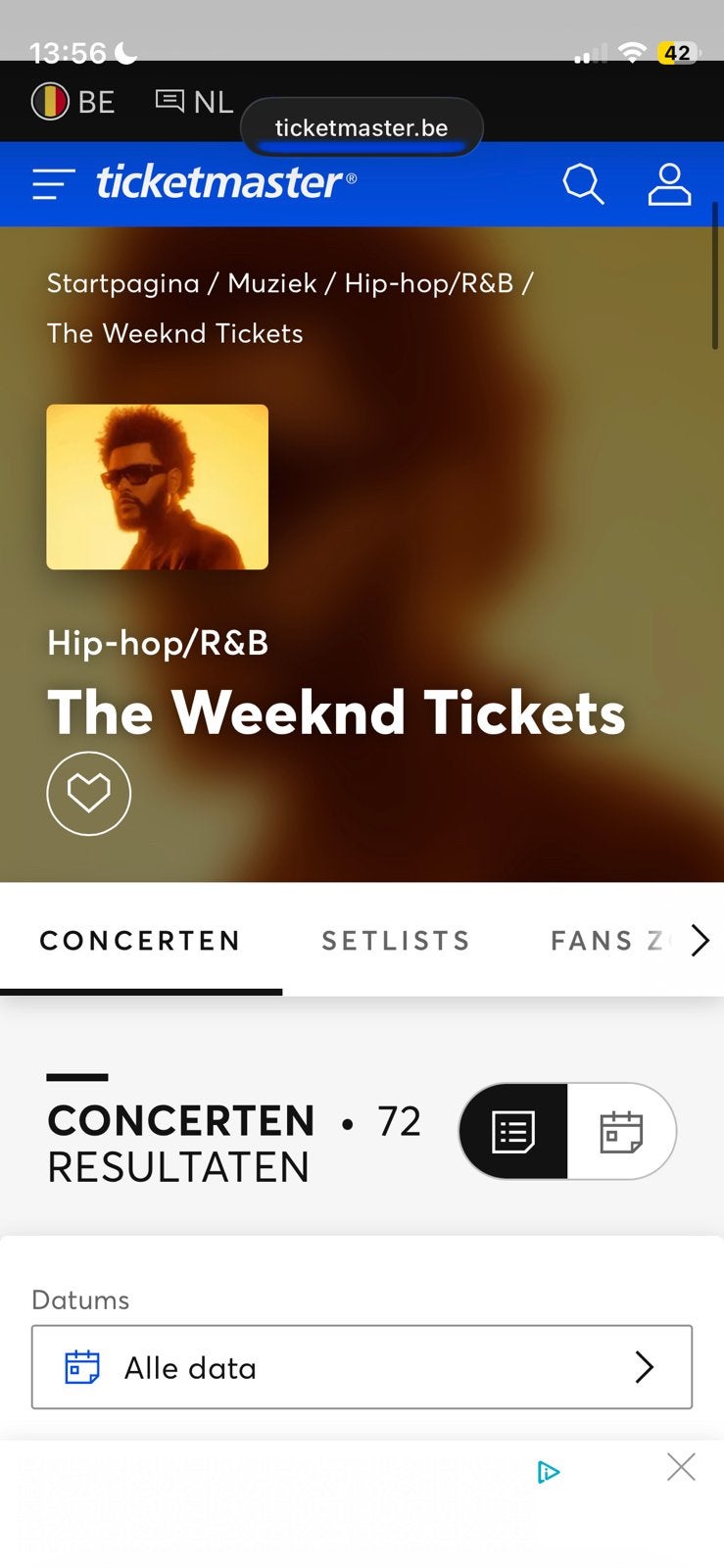 TICKETS GEZOCHT - The weeknd, Twee personen, Juli