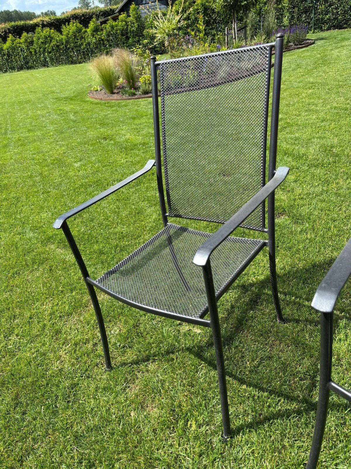Set van6 metalen tuinstoelen - stapelbaar, Tuin en Terras, Tuinstoelen, Gebruikt, Metaal, Stapelbaar, Ophalen