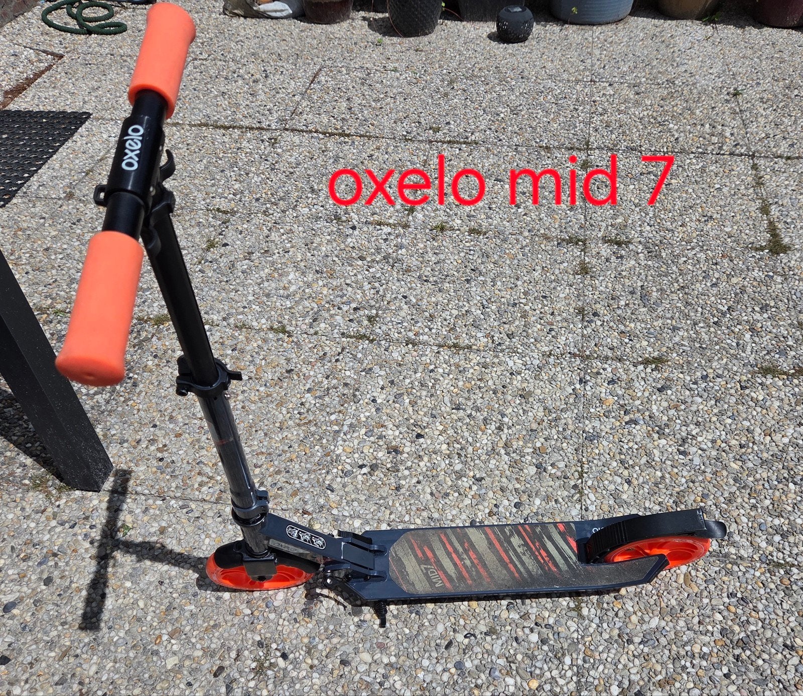 Oxelo Mid 7 Step - Donkerblauw/Oranje, Ophalen, Gebruikt, Gewone step, Oxelo