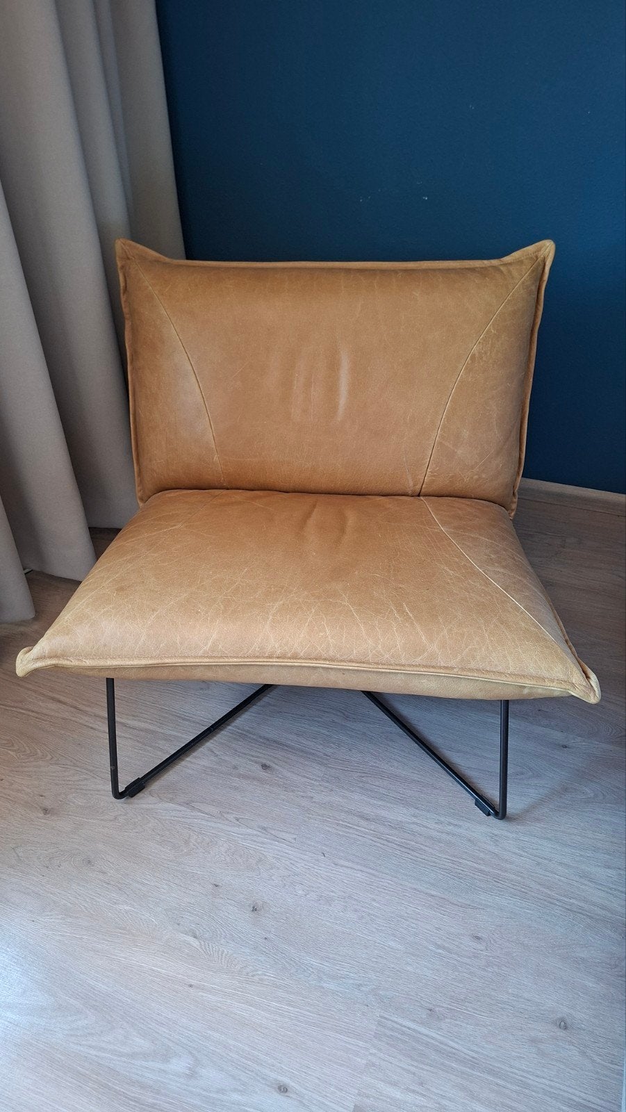 Lederen fauteuil, Huis en Inrichting, Banken | Sofa's en Chaises Longues, Ophalen, Eenpersoons, Minder dan 75 cm, Leer