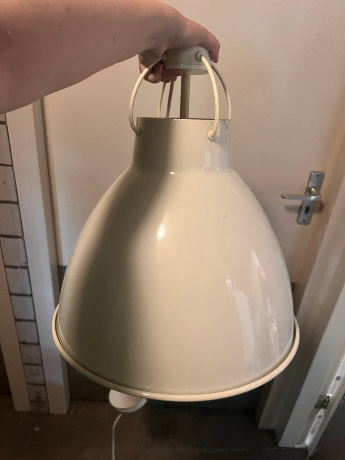 Witte hanglamp, Ophalen, Zo goed als nieuw, Minder dan 50 cm