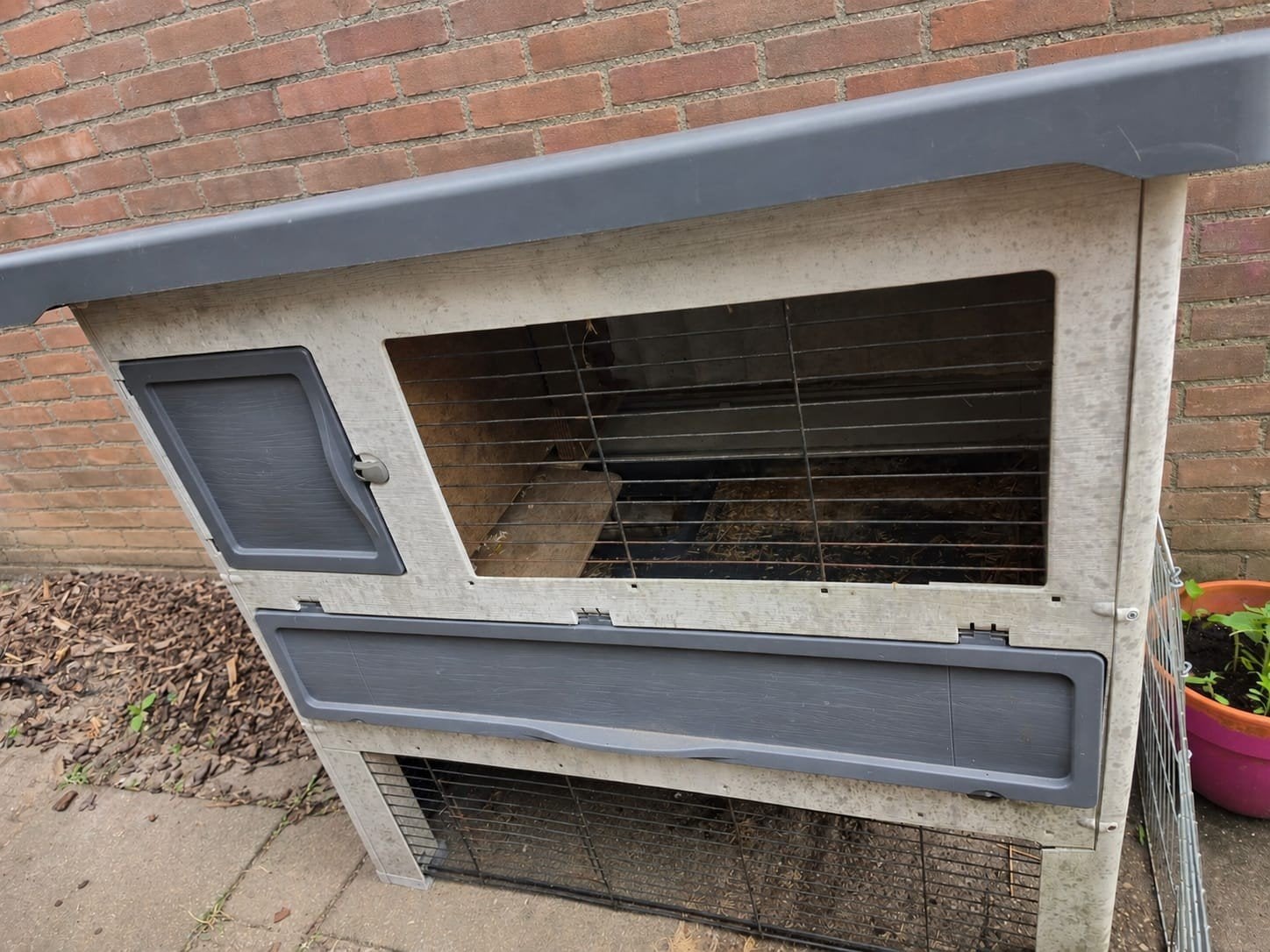 2 gratis konijnen kooien, Dieren en Toebehoren, Kooi, Konijn, Ophalen, Minder dan 60 cm