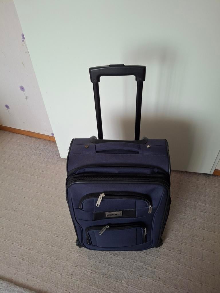 Handbagage koffer met wieltjes, Ophalen, Gebruikt, Blauw, Wieltjes