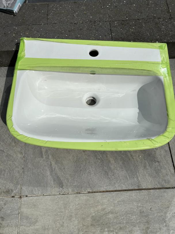 Roca Emilia 60 wastafel – 60x46 cm wit, Ophalen, 50 tot 100 cm, Zo goed als nieuw, Minder dan 100 cm
