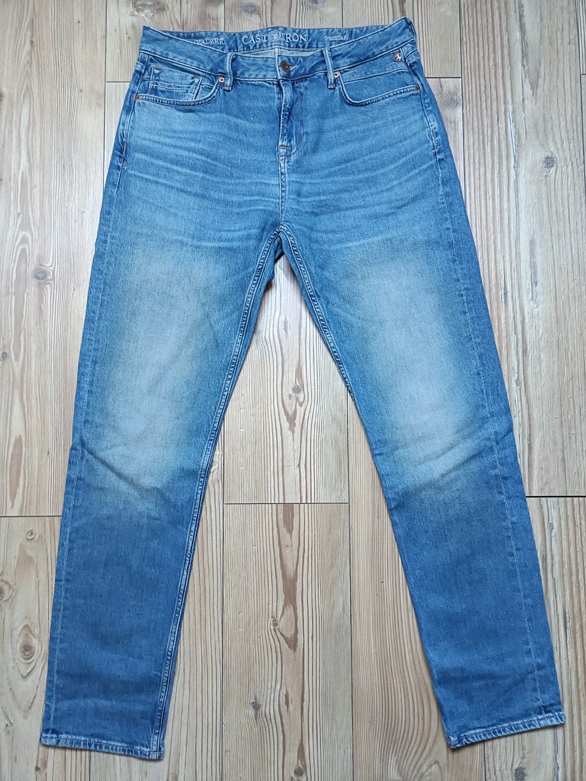 Cast Iron stretch maat 33-34, Ophalen of Verzenden, Zo goed als nieuw, Blauw, W33 - W34 (confectie 48/50)