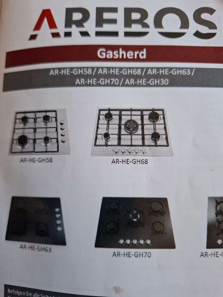 Mooi 5 pits gaskookplaat zwart, Ophalen, 50 tot 100 cm, Zo goed als nieuw, Minder dan 25 cm