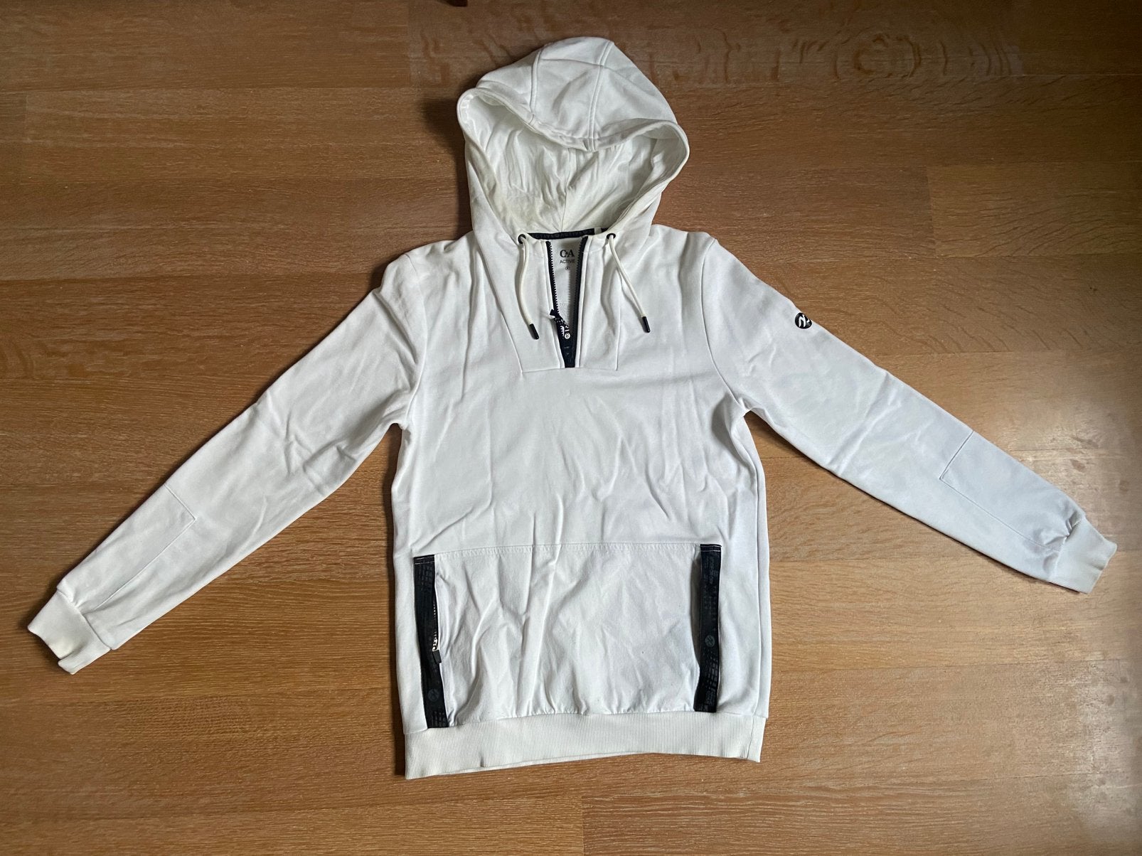 Witte sweater / hoodie, maat S, Ophalen of Verzenden, Gebruikt, Jongen of Meisje, Trui of Vest