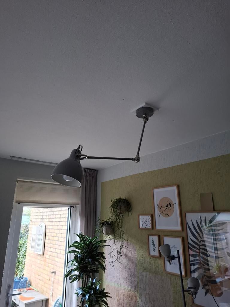 Wand/plafondlamp grijs, Huis en Inrichting, Lampen | Wandlampen, Ophalen, Zo goed als nieuw, Scandinavische