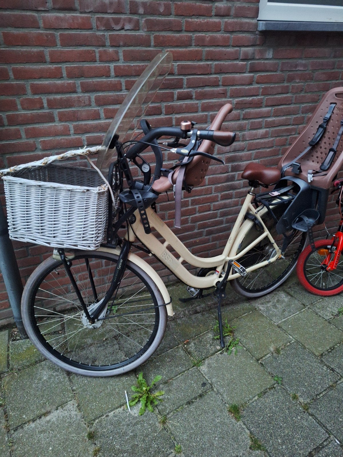 mama fiets incl stoeltjes, Fietsen en Brommers, Fietsen | Dames | Moederfietsen, Gebruikt, Versnellingen, 56 cm of meer, 1 zitje