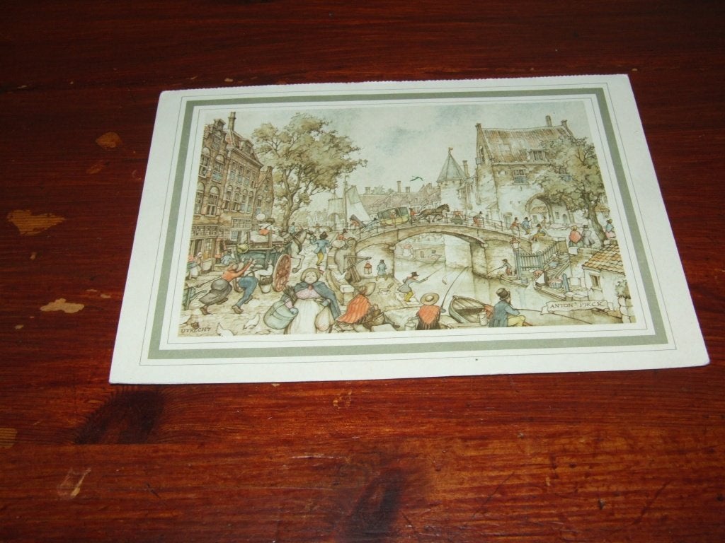 192- Anton Pieck kaart - Utrecht, 1960 tot 1980, Gebruikt, Verzenden, Gebouw