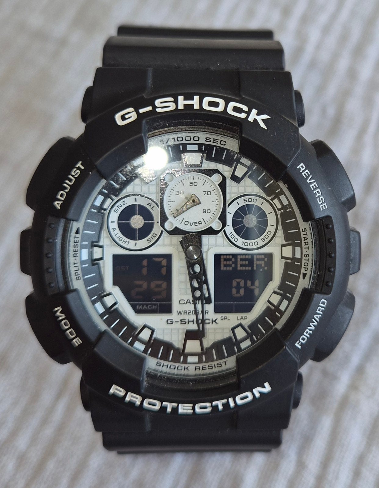 Stoere Casio G-Shock GA-100-1A1ER — Matte Black, Sieraden, Tassen en Uiterlijk, Sporthorloges, Zwart, Ophalen of Verzenden, Zo goed als nieuw