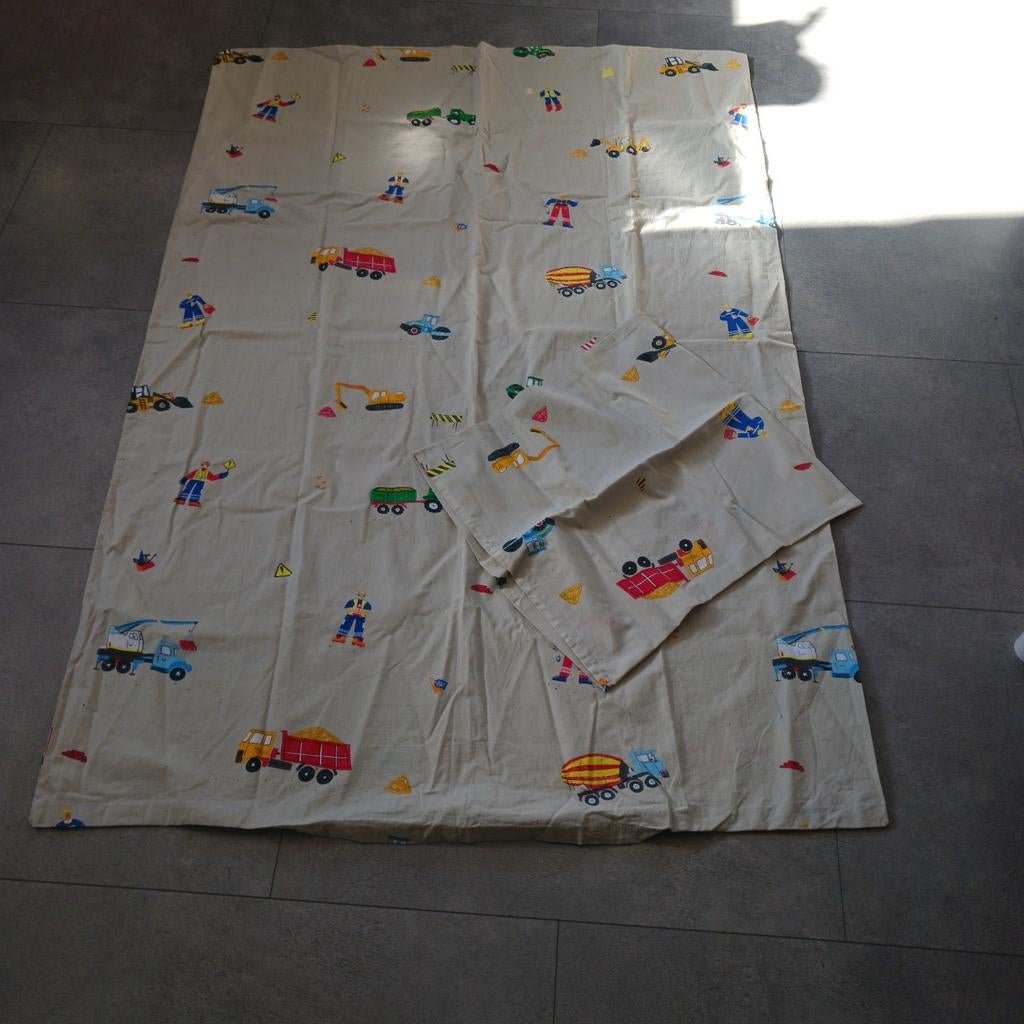 Peuterdekbed overtrek., Kinderen en Baby's, Kinderkamer | Beddengoed, Blauw, Dekbedovertrek, Ophalen of Verzenden, Zo goed als nieuw