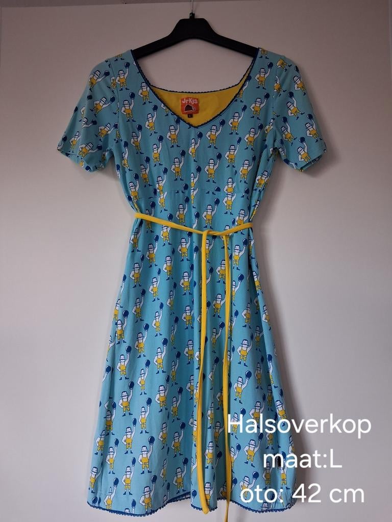 Jurk Halsoverkop maat L, Kleding | Dames, Ophalen of Verzenden
