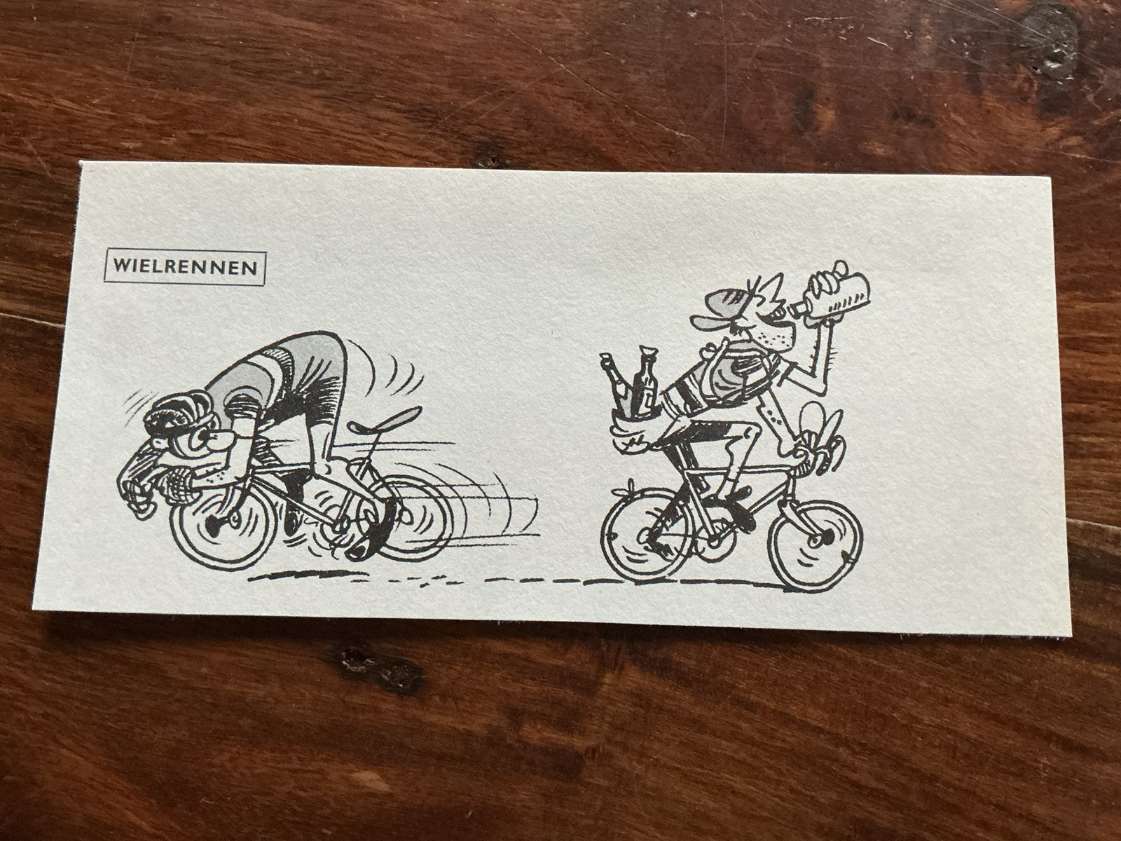 Wielrennen karikatuur Dik Bruynesteyn, Verzenden, Knipsel(s)