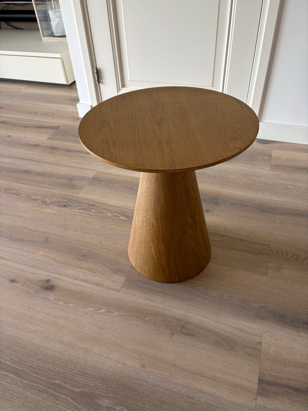 Leuke bijzettafel van Xenos, Minder dan 55 cm, Gebruikt, Rond, Hout
