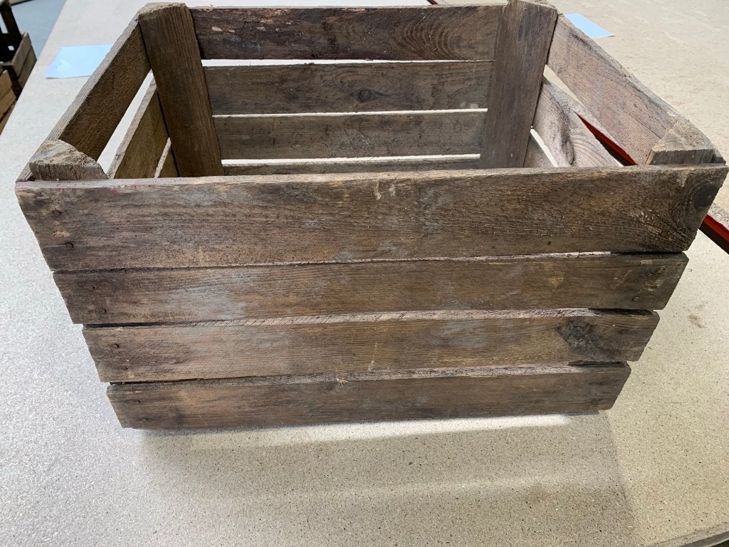 12 houten fruitkisten / decoratiekisten, Ophalen, Gebruikt, 50 tot 75 cm, Minder dan 35 cm