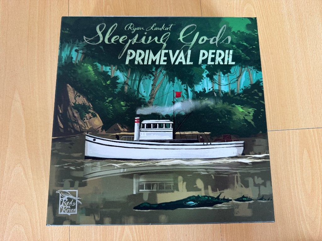 Sleeping Gods Primeval Peril bordspel, Ophalen of Verzenden, Zo goed als nieuw, Red Raven Games