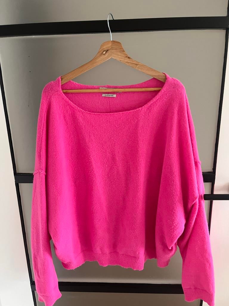 Nukus Cashmere Trui - Felroze - s/m, Kleding | Dames, Ophalen of Verzenden, Zo goed als nieuw, Maat 36 (S), Roze