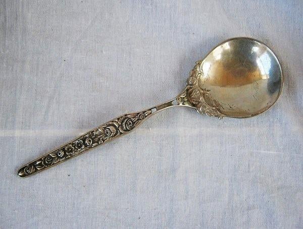 Antieke zilveren roomlepel Hildesheimer Rose 835 CB( 2511-7), Ophalen
