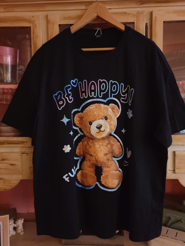 T shirt be happy beer, Ophalen of Verzenden, Nieuw, Maat 46/48 (XL) of groter, Zwart