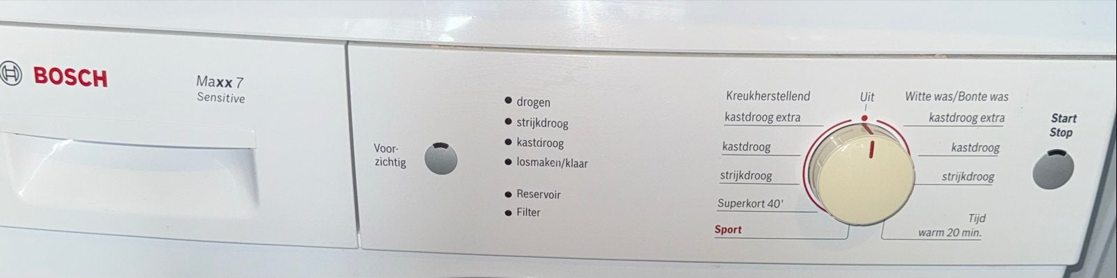Bosch Maxx 7 Sensitive wasdroger, Witgoed en Apparatuur, Wasdrogers, Ophalen, 6 tot 8 kg, Gebruikt, Voorlader