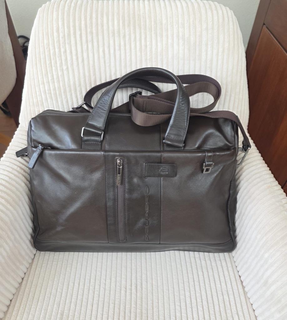 Piquadro 16” laptop tas - Black, Computers en Software, Laptoptassen, Verzenden, Aktetas, Zo goed als nieuw, Zwart