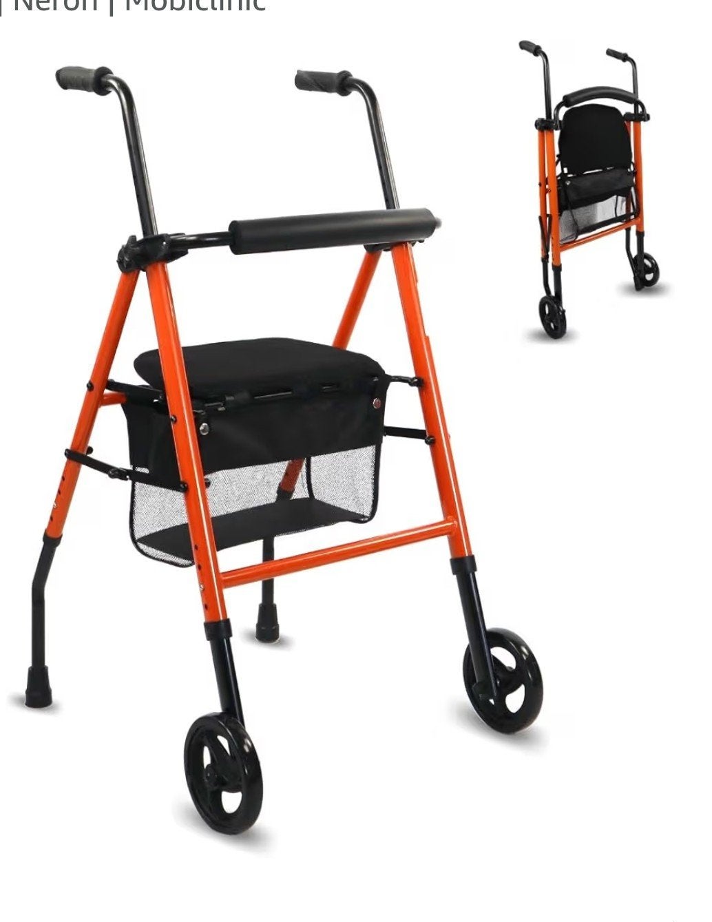 Rollator met 2 wielen Mobiclinics *nieuw*, Ophalen of Verzenden, Opvouwbaar, Zo goed als nieuw