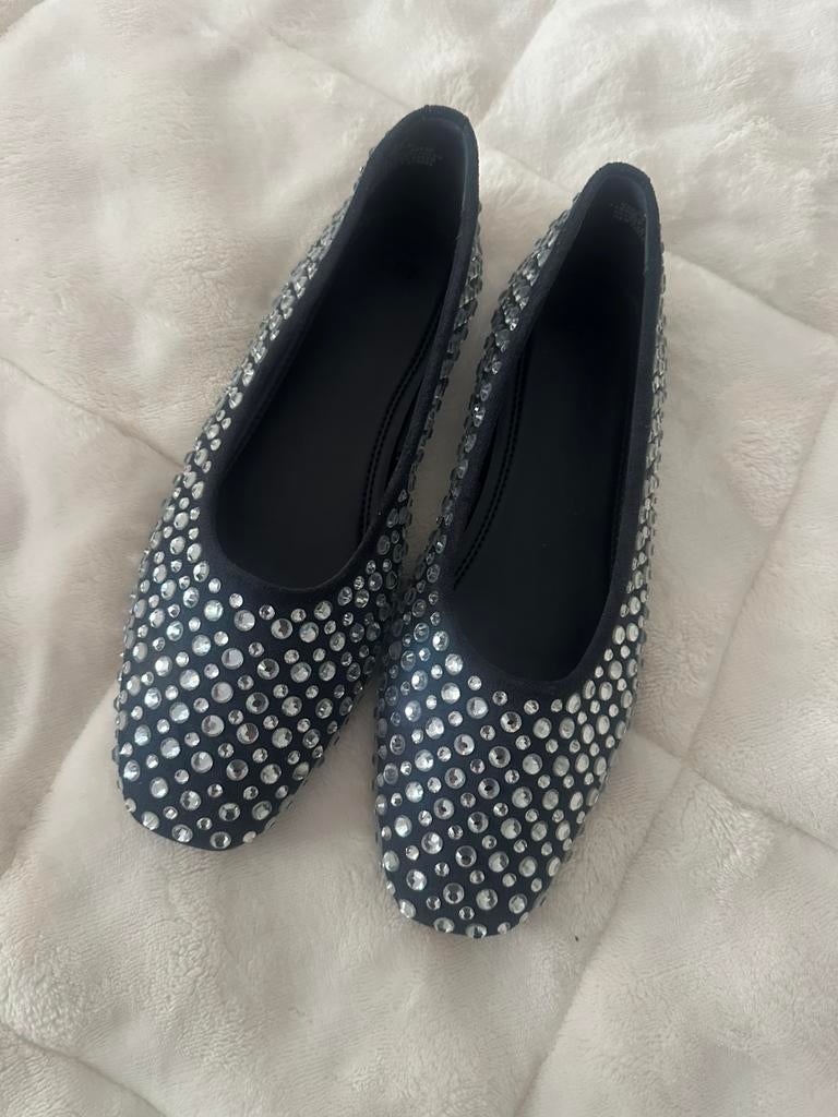 Ballerina’s met strass 40, Kleding | Dames, Schoenen, Zwart, Nieuw, Ballerina's, Ophalen of Verzenden