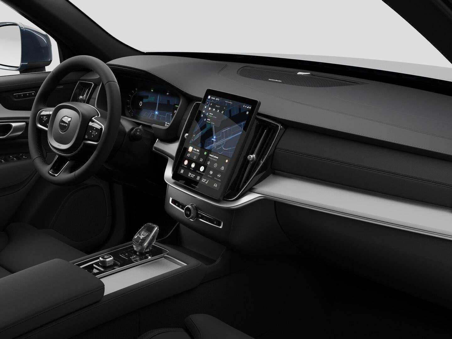 Volvo XC90 T8 Plug-in hybrid AWD Plus Bright | Panoramadak |, Auto's, 4 cilinders, Blauw, 7 stoelen, Startonderbreker