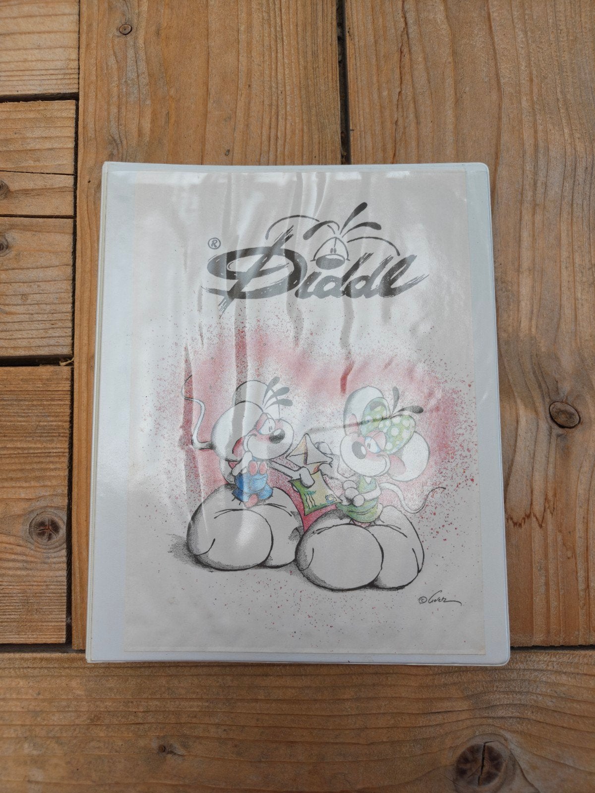 Diddl verzamelmap met diverse blaadjes, zakjes en tasjes, Verzamelen, Verzenden, Diddl, Gebruikt, Papier, Kaart of Schrift