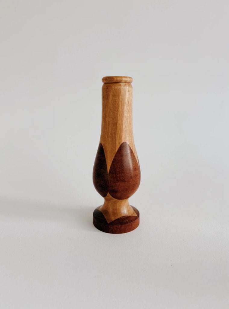 VINTAGE HOUTEN VAASJE | 17,5 CM, Ophalen of Verzenden