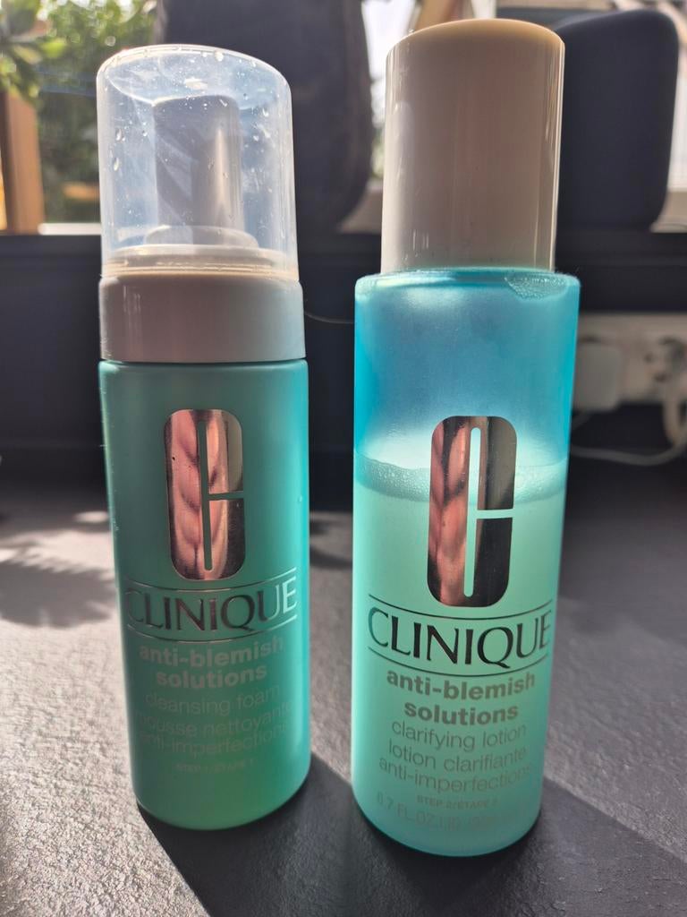 Clinique anti-blemish solutions set, Ophalen of Verzenden, Gebruikt, Gehele gezicht, Verzorging