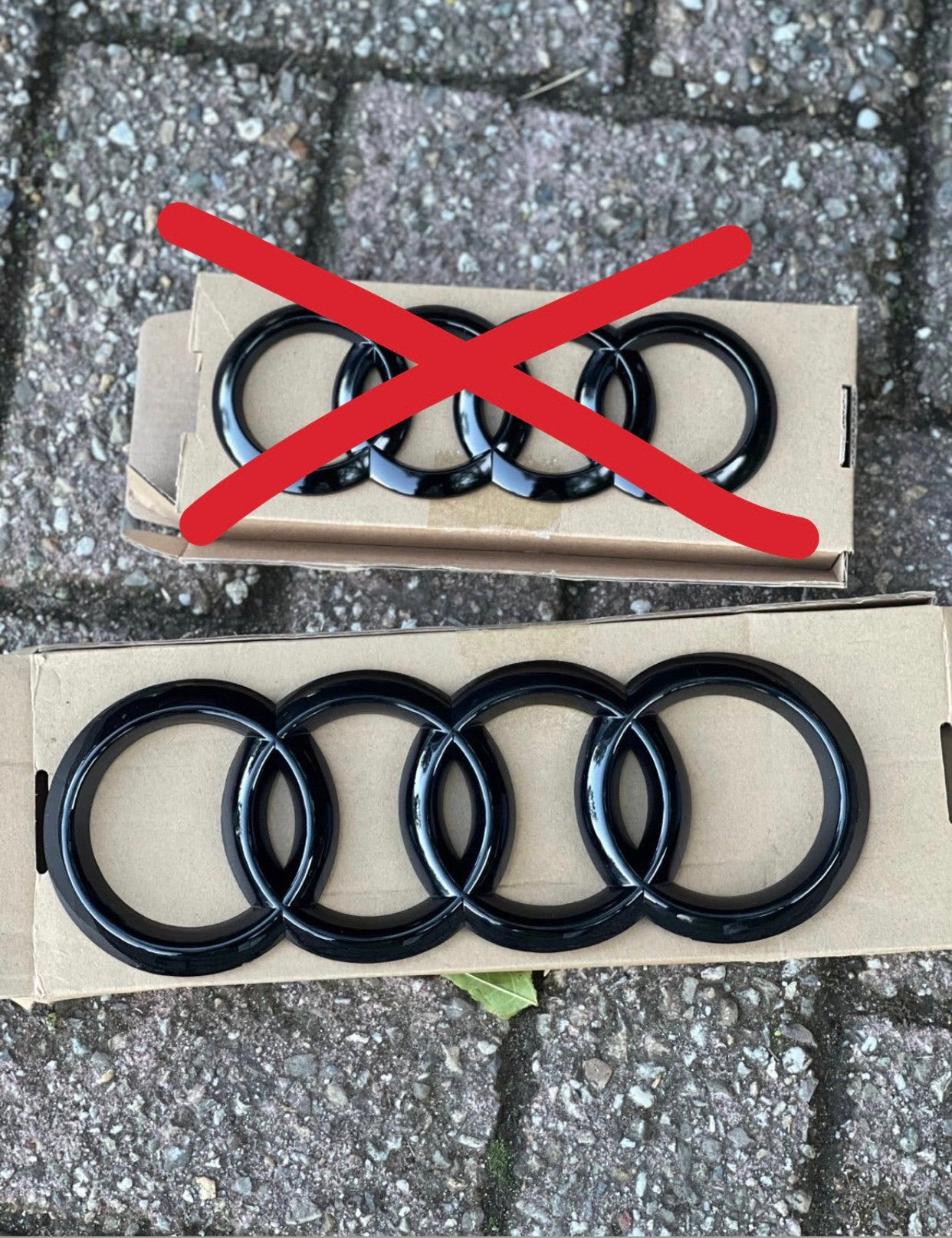 Audi plak logo hoogglans zwart (alleen voorkant), Verzenden, Nieuw, Audi