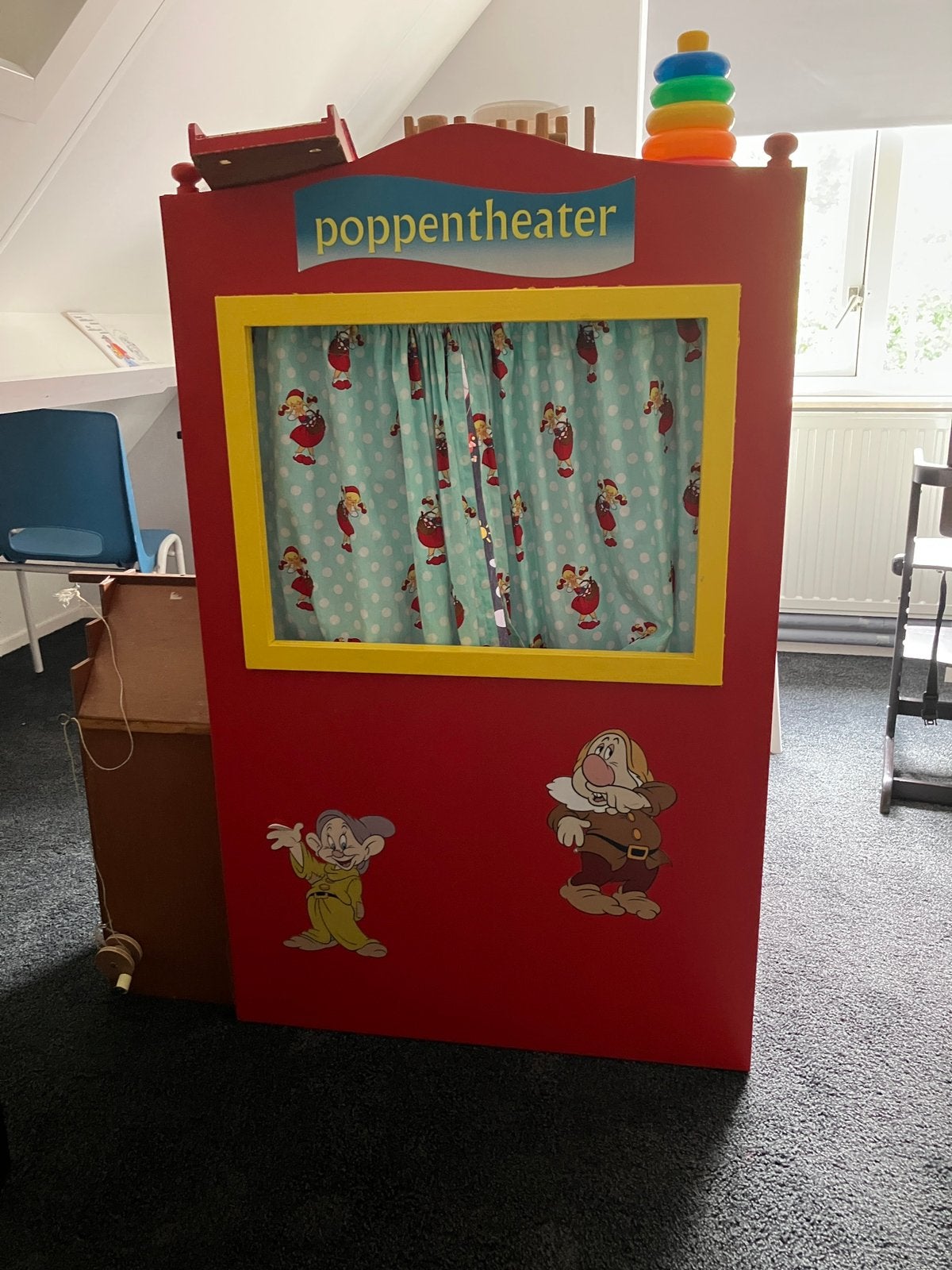 Poppenkast, inklapbaar, H120;B75;D40cm, Ophalen, Gebruikt, Overige typen