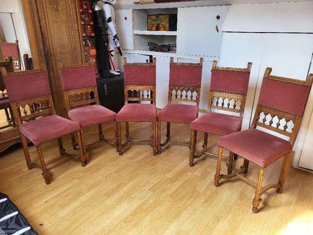 6 antieke eetstoelen, Antiek en Kunst, Ophalen