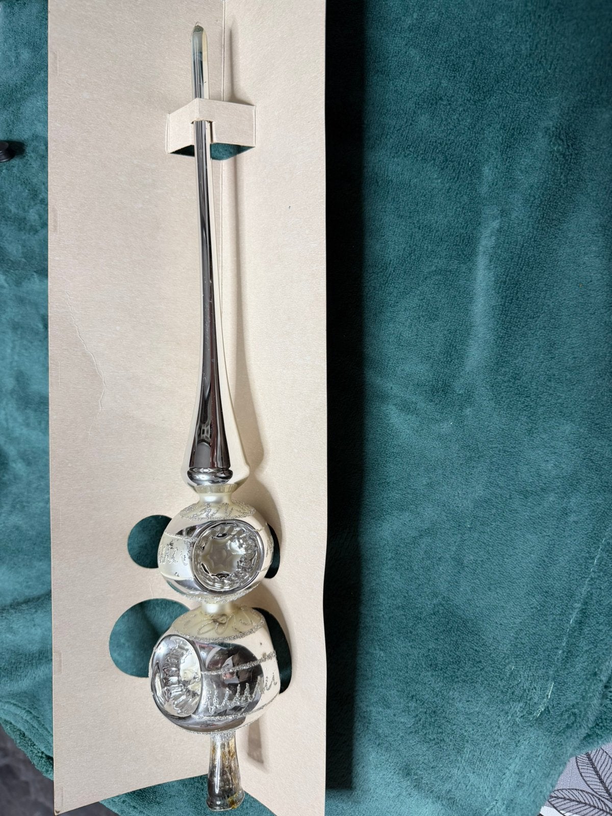 Vintage kerstboom piek 40 cm, Ophalen of Verzenden