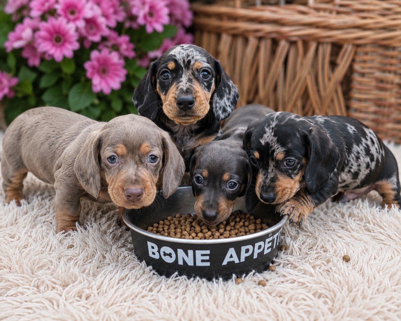 Dwergteckel pups lilac/Isabella bleu tan black Merle tan, Dieren en Toebehoren, Parvo, 8 tot 15 weken, Korthaar, Dwerg