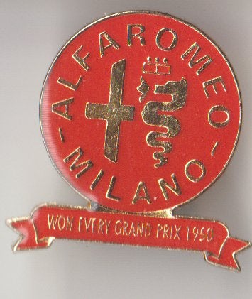 Alfa Romeo Milano vintage auto pin limited edition, Verzenden, Zo goed als nieuw, Transport
