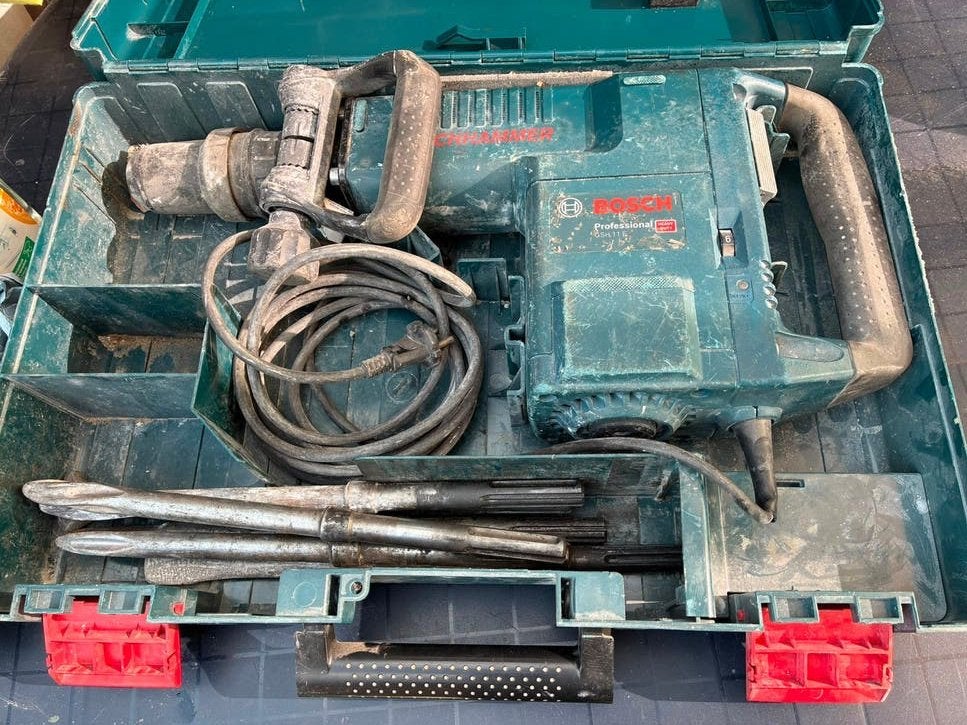 Bosch GSH 11 E Professional sloophamer met accessoires, Verzenden, Gebruikt