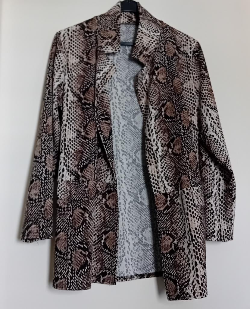 Stijlvol jasje met slangenprint, Maat 38/40 (M), Bruin, Ophalen of Verzenden, Onbekend