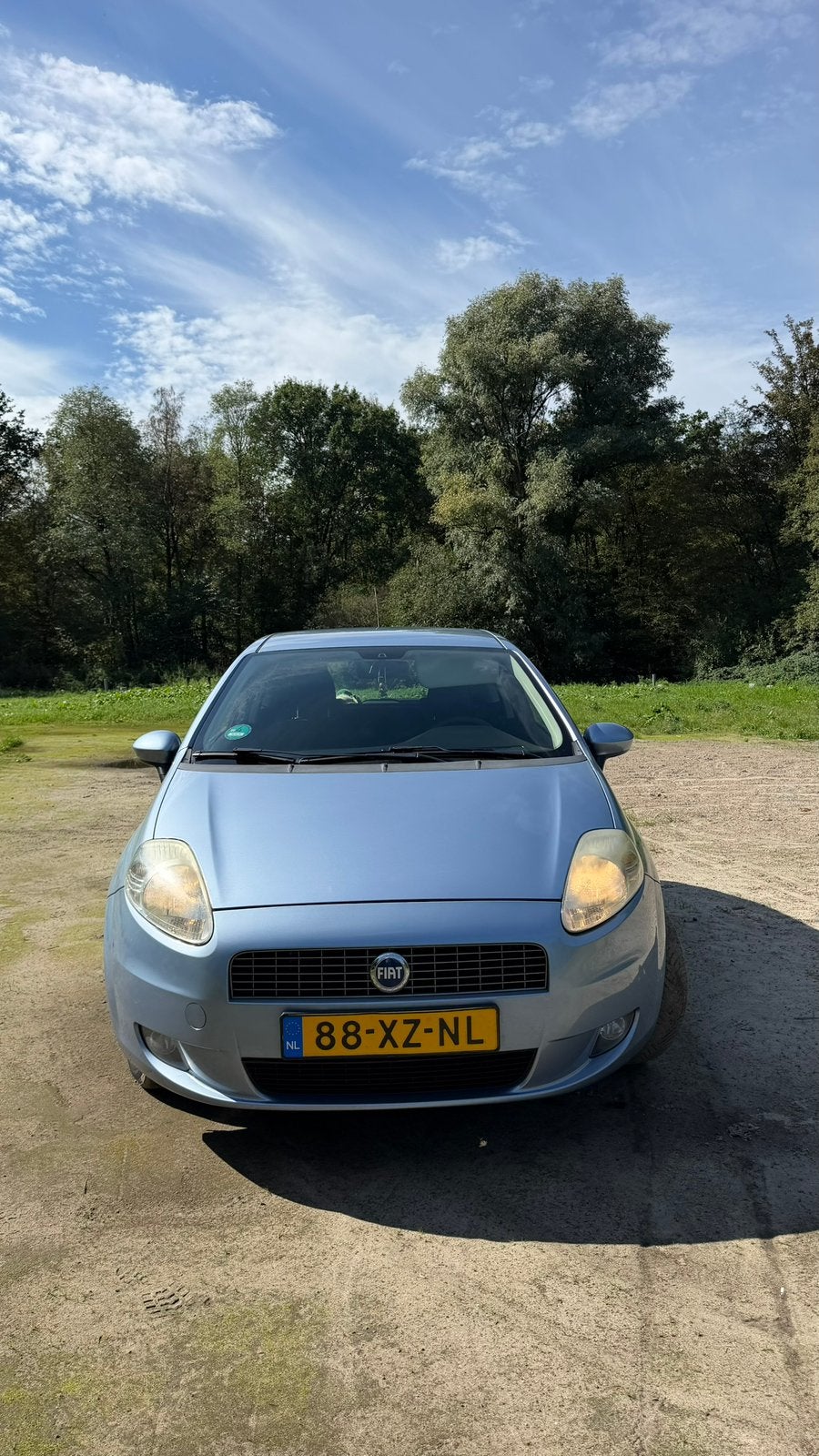 Fiat Punto 1.4 3DR 2007 Blauw, Auto's, Voorwielaandrijving, 40 €/maand, 4 cilinders, Origineel Nederlands