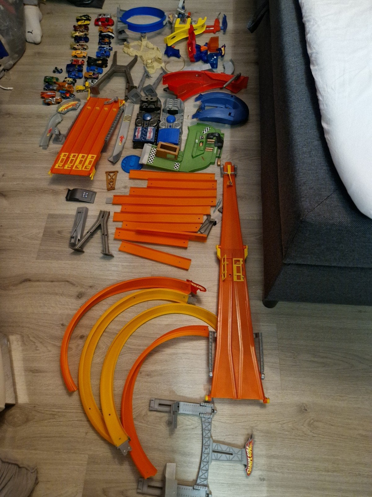 Grote Hot Wheels Racebaan Set met Auto's en Accessoires, Ophalen of Verzenden, Met looping, Racebaan, Gebruikt