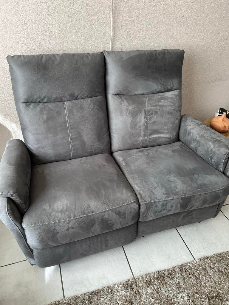 Bankstel set relaxfauteuils eletrisch verstelbaar, Ophalen, 75 tot 100 cm, Zo goed als nieuw, Stof