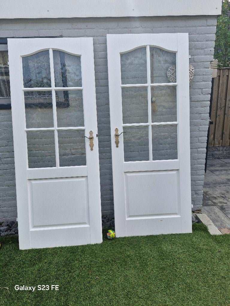 2 binnen deuren, Doe-het-zelf en Verbouw, Deuren en Horren, Ophalen, 80 tot 100 cm, Binnendeur, Zo goed als nieuw