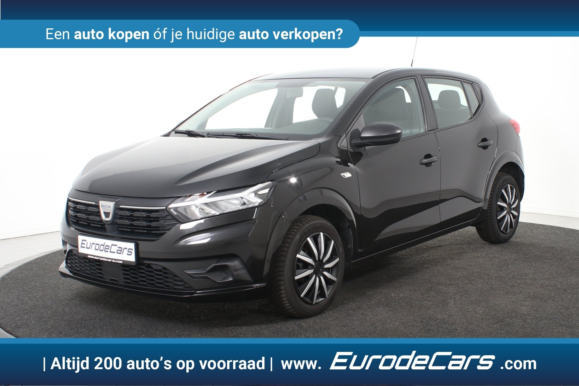 Dacia Sandero *Cruise Control*DAB* (bj 2021), Auto's, Voorwielaandrijving, Stof, Gebruikt, Zwart